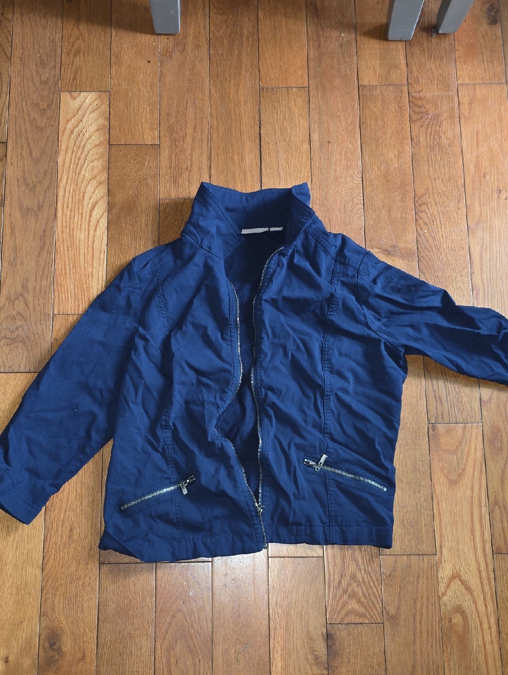 50 - Chico's Deep Navy Lightweight Bomber Jacket